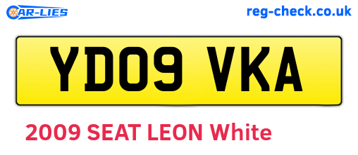 YD09VKA are the vehicle registration plates.