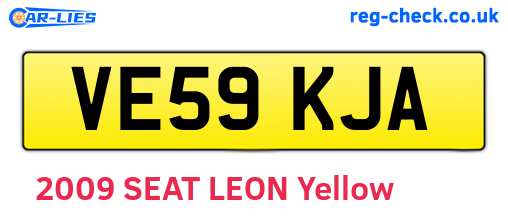 VE59KJA are the vehicle registration plates.