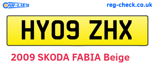 HY09ZHX are the vehicle registration plates.