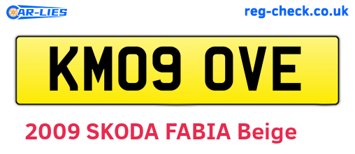 KM09OVE are the vehicle registration plates.