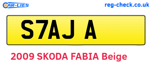 S7AJA are the vehicle registration plates.