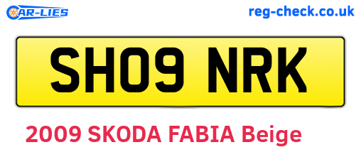 SH09NRK are the vehicle registration plates.