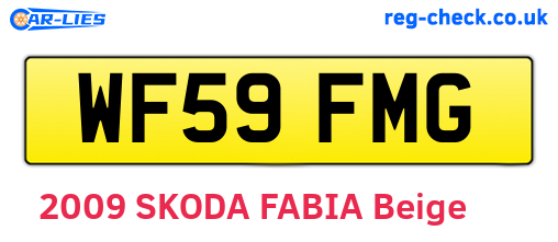 WF59FMG are the vehicle registration plates.