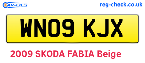 WN09KJX are the vehicle registration plates.