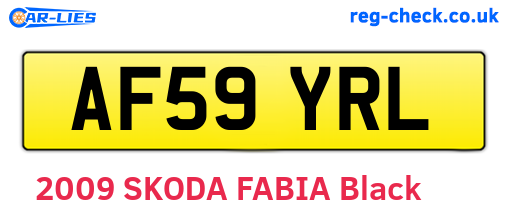 AF59YRL are the vehicle registration plates.