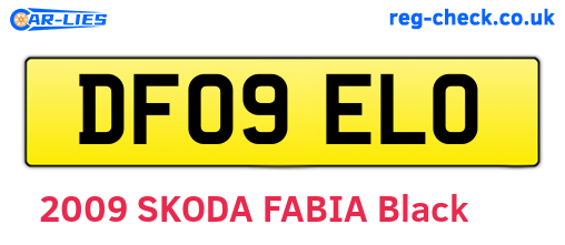DF09ELO are the vehicle registration plates.