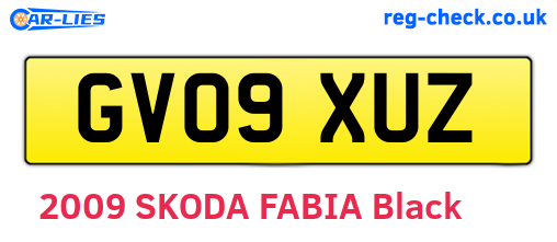 GV09XUZ are the vehicle registration plates.