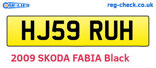 HJ59RUH are the vehicle registration plates.