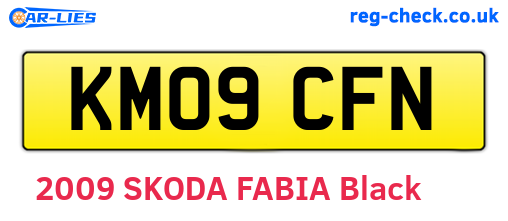 KM09CFN are the vehicle registration plates.