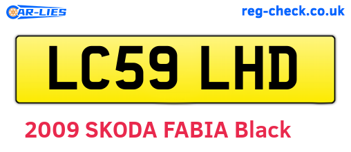 LC59LHD are the vehicle registration plates.