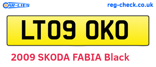 LT09OKO are the vehicle registration plates.