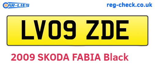 LV09ZDE are the vehicle registration plates.