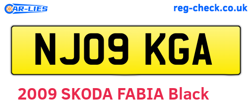 NJ09KGA are the vehicle registration plates.
