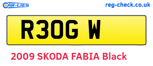 R3OGW are the vehicle registration plates.