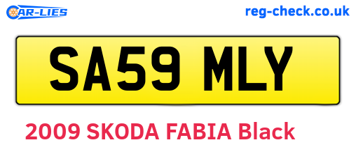 SA59MLY are the vehicle registration plates.