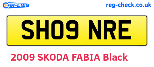 SH09NRE are the vehicle registration plates.