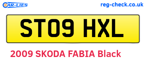 ST09HXL are the vehicle registration plates.