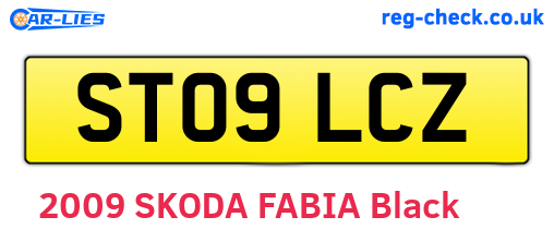 ST09LCZ are the vehicle registration plates.
