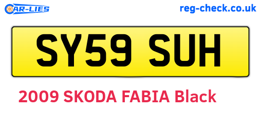 SY59SUH are the vehicle registration plates.