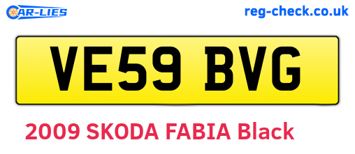 VE59BVG are the vehicle registration plates.
