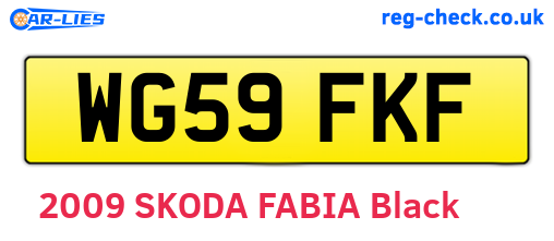 WG59FKF are the vehicle registration plates.