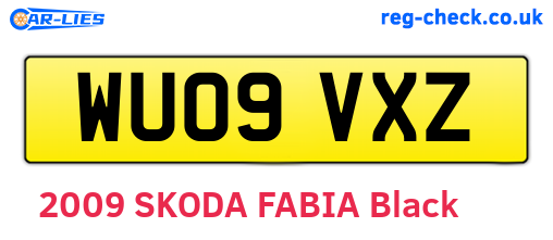 WU09VXZ are the vehicle registration plates.