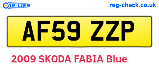 AF59ZZP are the vehicle registration plates.