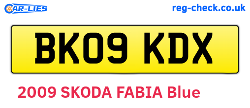 BK09KDX are the vehicle registration plates.