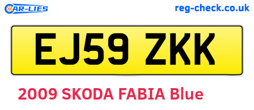 EJ59ZKK are the vehicle registration plates.