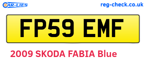 FP59EMF are the vehicle registration plates.