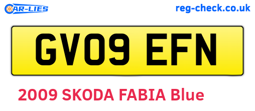 GV09EFN are the vehicle registration plates.
