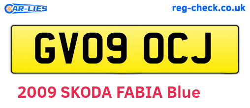 GV09OCJ are the vehicle registration plates.