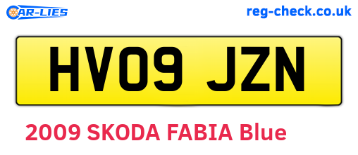 HV09JZN are the vehicle registration plates.