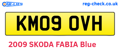 KM09OVH are the vehicle registration plates.