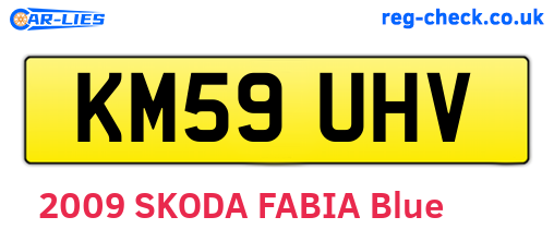 KM59UHV are the vehicle registration plates.