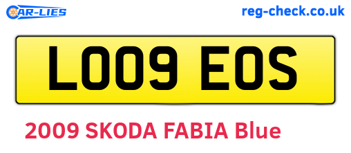 LO09EOS are the vehicle registration plates.