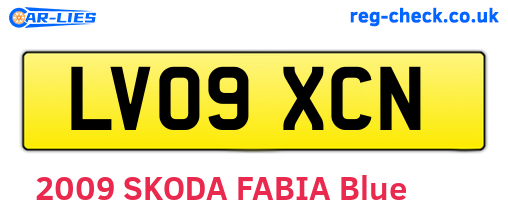 LV09XCN are the vehicle registration plates.