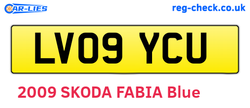 LV09YCU are the vehicle registration plates.