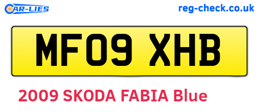 MF09XHB are the vehicle registration plates.