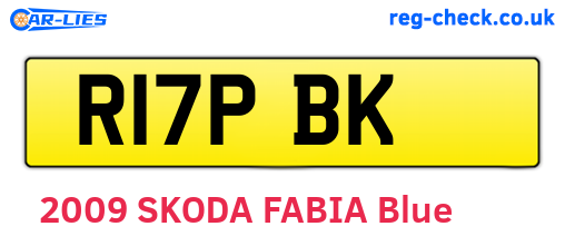 R17PBK are the vehicle registration plates.