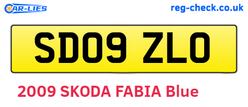 SD09ZLO are the vehicle registration plates.