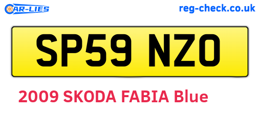 SP59NZO are the vehicle registration plates.