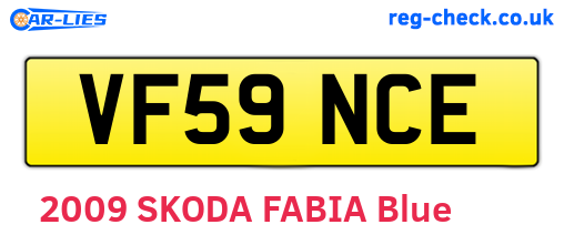 VF59NCE are the vehicle registration plates.