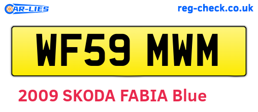 WF59MWM are the vehicle registration plates.