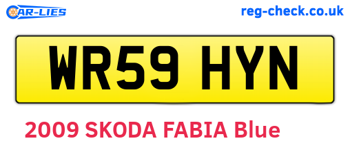 WR59HYN are the vehicle registration plates.
