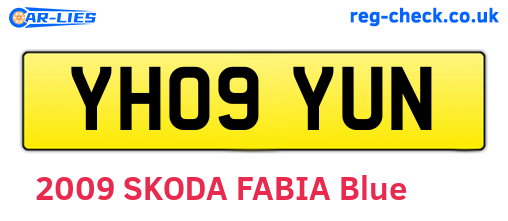 YH09YUN are the vehicle registration plates.