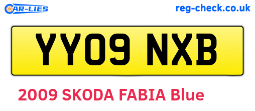 YY09NXB are the vehicle registration plates.