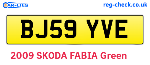 BJ59YVE are the vehicle registration plates.