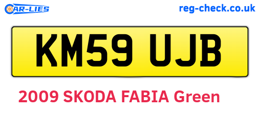 KM59UJB are the vehicle registration plates.