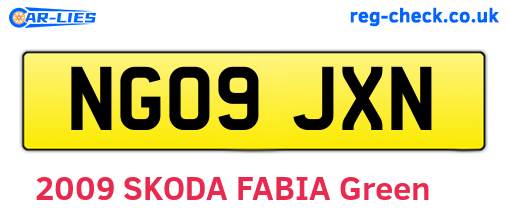 NG09JXN are the vehicle registration plates.